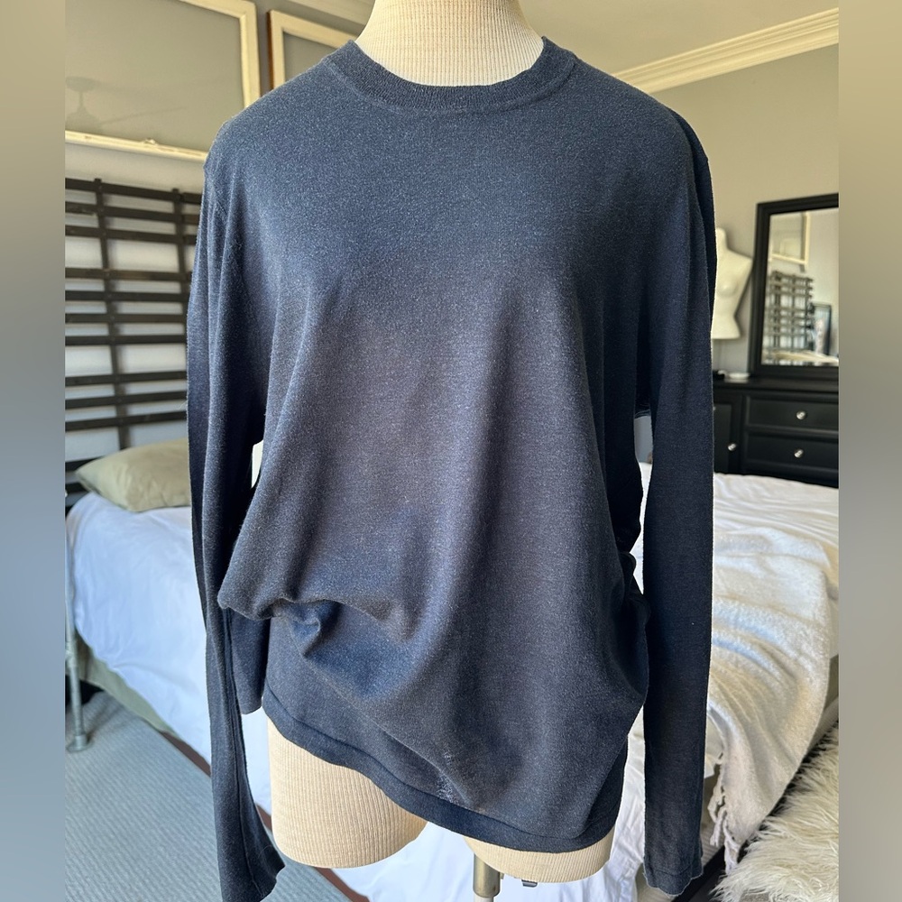 Inhabit blue lightweight crewneck sweater, size XL